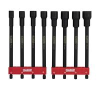 Sabre Tools 8 Piece Metric Impact Magnetic Nut Driver Set - 6 Inch Length, 1/4 Inch Hex Shank, Magnetic Socket Tip (8 Piece Metric Set)