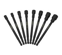 Sabre Tools 8 Piece SAE Impact Magnetic Nut Driver Set - 6 Inch Length, 1/4 Inch Hex Shank, Magnetic Socket Tip (8 Piece SAE Set)