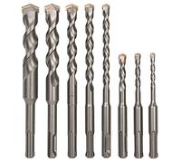 Sabre Tools 8-Piece SDS Plus Drill Bit Set, Carbide Tipped, Rotary Hammer Drill Bits for Brick, Stone, Concrete