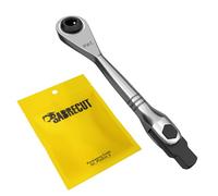 SabreCut 1 x MRSC04 Mini Micro Ratchet 6.3mm (1/4") HEX Adjustable 1/4" Square Drive Stainless Steel Professional 72 Tooth Gear Hand Ratchet Wrench