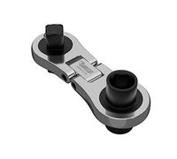 SabreCut 1 x MRSC08 Dual Drive Flex Smallest Mini Micro Ratchet 6.3mm HEX 1/4" Square Drive Stainless Steel Professional 72 Tooth Gear Tiny Hand Ratchet Wrench