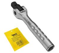 SabreCut 1 x MRSC12 Mini Dual Drive Compact 1/4" Square Swivel Head Breaker Bar with Hex Base - Knurled Non-Slip Handle 180 Degree Swivel Head Spring Locking System