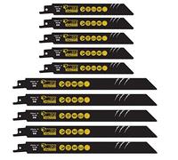 SabreCut 10pcs SCRSK10BF 150mm 225mm 14 TPI Mixed Reciprocating Saw Blades | Durable bi-metal construction provides fast, clean cutting performance in wood, metal and nail-embedded timber