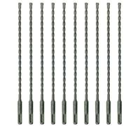SabreCut 10pcs SDSC6_10 6mm x 260mm PGM Approved SDS+ Drill Bits | PGM approved carbide tip and reinforced chrome vanadium core drill stone, concrete and brick with long service life