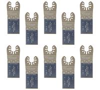 SabreCut 10pcs SP35B_10 35mm Bi-Metal Fast Fit Multitool Blades | Compatible with DeWalt, Stanley, Black & Decker, Bosch, Fein (Non-StarLock), fast fit bi-metal HSS blades cut wood