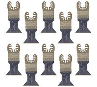 SabreCut 10pcs SP44B_10 44mm Bi-Metal Fast Fit Multitool Blades | Compatible with DeWalt, Stanley, Black & Decker, Bosch, Fein (Non-StarLock), fast fit bi-metal HSS blades cut wood