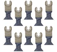 SabreCut 10pcs SP44F_10 44mm Fine Tooth Fast Fit Multitool Blades | Compatible with DeWalt, Stanley, Black & Decker, Bosch, Fein (Non-StarLock), fast fit fine tooth blades cut wood cleanly