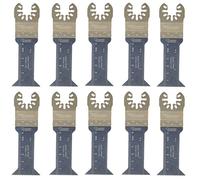 SabreCut 10pcs SP44L_10 44mm Fine Tooth Fast Fit Multitool Blades | Compatible with DeWalt, Stanley, Black & Decker, Bosch, Fein (Non-StarLock), fast fit mixed blades cut wood, metal & plastic