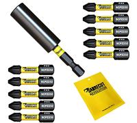 SabreCut 11pcs SCRK3 60mm Magnetic Impact Bit Holder Kit 1/4" Hex Shank