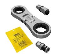 SabreCut 1pc MRSC10 Dual-Drive 11mm and 13mm Mini Ratchet Wrench | Durable stainless-steel construction with a precise 72-tooth mechanism for compact, high-torque access