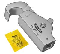 SabreCut 1pc MRSC19 10mm Threaded Rod Wrench, 1/4in Drive | Spring-loaded grip securely holds rods, studs and hex nuts; corrosion-resistant steel provides long service life