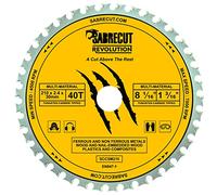SabreCut 1pc SCCSM210_40 210mm x 40T Multi Material Circular Saw Blade | Heat-treated high-grade steel blade cuts wood, plastic, copper & mild steel. 30mm Bore (25.4mm, 20mm & 16mm Reduction Rings)
