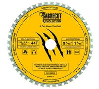 SabreCut 1pc SCCSM230_44 230mm x 44T Multi Material Circular Saw Blade | Heat-treated high-grade steel blade cuts wood, plastic, copper & mild steel. 30mm Bore (25.4mm, 20mm & 16mm Reduction Rings)
