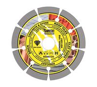 SabreCut 1pc SCDS125 125mm x 22.23mm Bore Segmented Diamond Cutting Disc | High-grade diamond construction provides fast, clean and durable dry cutting with no water cooling required