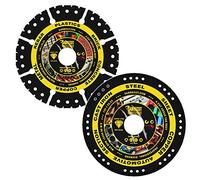 SabreCut 2pcs VBSCK125 125mm x 22.23mm Bore Diamond Cutting Discs | Industrial-grade vacuum-brazed diamond provides durable dry cutting across a wide range of construction materials
