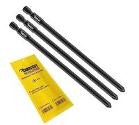SabreCut 3pcs AFSC155PH2_3 155mm PH2 Heavy-Duty Autofeed Screwdriver Bits | Compatible with Makita DFR551 XRF03, Heavy Duty, For drywall applications, Includes storage pouch, Single ended design