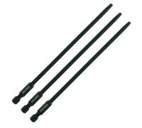 SabreCut 3pcs AFSC155SQ2_3 155mm SQ2 Heavy-Duty Autofeed Screwdriver Bits | Compatible with Makita DFR551 XRF03, Heavy Duty, For drywall applications, Includes storage pouch, Single ended design