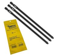 SabreCut 3pcs SC177PZ2_3 177mm PZ2 Drywall Autofeed Screwdriver Bits | Compatible with Makita DFR750 DFR750RME BFR750 6844 P-67789, single ended, heavy duty forged tip improves impact resistance