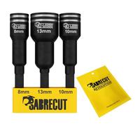 SabreCut 3pcs SCENDK1 Nut Socket Driver Set HEX to 8mm 10mm 13mm Nut Socket