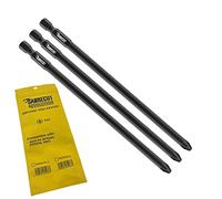 SabreCut 3pcs SCPZ2157_3 157mm PZ2 Drywall Autofeed Screwdriver Bits | Compatible with Makita BFR550 6843 DFR550, single ended, heavy duty forged tip improves impact resistance