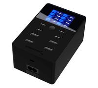 SABRENT 252W Charger - 8-Port USB PD 3.0 with LCD Display, Fast Charging for USB-C & USB-A Devices, Laptops, Phones, Tablets, Gaming Consoles - PPS, Overcharge Protection, Travel-Friendly (AX-8PTC)