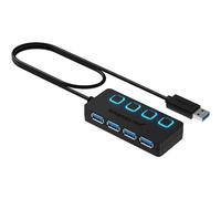 Sabrent 4-Port USB 3.0 Hub with Individual LED Power Switches (HB-UM43)