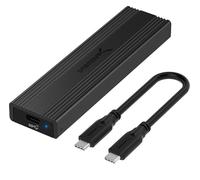 Sabrent EC-SNVE USB3.2 Type-C Enclosure, M.2 PCIe NVMe/SATA SSD, Tool Free, 10Gb
