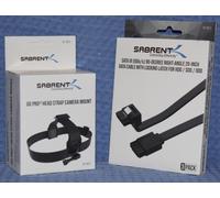 Sabrent Go Pro Head Strap & SATA HDD/SSD Data Cable (triple pack)