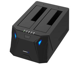 SABRENT Hard Drive Docking Station, Dual HDD Docking Station, Offline Hard Drive Cloner SSD Dock, 2.5 & 3.5 SATA to USB Hard Drive Reader, 2 Bay HDD Enclosure (EC-HD2B)