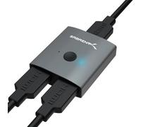 SABRENT HDMI Switch 2 in 1 Out 4K 60Hz, Bi-Directional Aluminium HDMI Switcher, Plug-and-Play Manual Selector for TV PS5 PC (DA-HSW2)