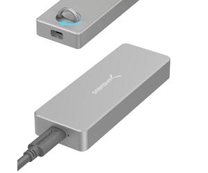 SABRENT M.2 NVMe Enclosure, SSD M2 PCIe USB C 3.2 Adapter, with a Cooling Pad, Fast Data Transfer, Aluminum Tool-free, for M Key Only, Supports UASP (EC-TFNE)