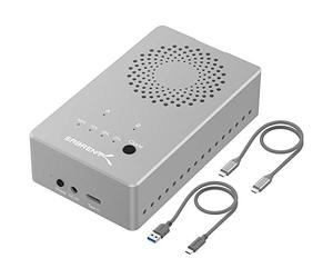 SABRENT M.2 SSD Enclosure, 2 NVMe to USB Case, Offline Cloning NVMe Enclosure, 10Gbps External M.2 Enclosure, Aluminum Enclosure with Cooling Fan, for 2230 2242 2260 2280 (EC-SSD2)