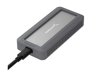 SABRENT M.2 SSD Enclosure, USB C 3.2 to NVMe SSD, Aluminum M2 NVMe Adapter, with a Cooling Pad, and Bumper, Fast Data Transfer, Rugged Waterproof Case, for M Key only, Supports UASP (EC-WPNE)