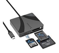 SABRENT SD Card Reader CF Express Type B Multi-Card Reader, SD & Micro SD Card Reader, Ultra-slim Aluminum USB C Card Reader, Plug and Play (CR-C4PM)