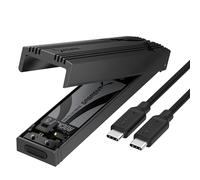 SABRENT NVMe Enclosure USB C 10Gbps M.2 Enclosure | Aluminium SSD caddy for PCIe NVMe SSDs with enhanced thermal stability and tool-free installation (EC-PNVO)