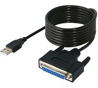 SABRENT Printer Cable, USB to Parallel Adapter (1.8m), DB25 IEEE-1284 Parallel Printer Cable Adapter with thumbscrews Connectors, Compatible with most printers (CB-DB25)