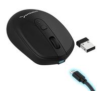 SABRENT Rechargeable Wireless Mouse, Adjustable DPI 800 1200 1600, Mute Silent Click, Mini Optical Computer Mouse, Wireless Mouse and 2.4 GHz Connection (MS-RCWM)