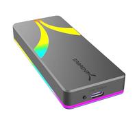 SABRENT Rocket M.2 NVMe SSD Enclosure, Ultra Fast, USB 3.2 Type C 20Gbps SATA/NVMe, Plug and Play, RGB Lights, Aluminum Case (EC-RGBG)