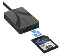 SABRENT UHS-II USB C Card Reader - Dual Slot SD & microSD | USB 3.2 Gen 1 Adapter 312MB/s for SDXC, microSDXC, Camera, GoPro, MacBook, Android, iPad, Windows, Aluminium (CR-CSDM)