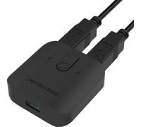 SABRENT USB 3.2x1 sharing switch Selector, 2 in 1 out, computer peripheral Switcher, USB sharing splitter, Bi-Directional, for PCs Mouse Keyboard Printer Scanner (USB-SW30)