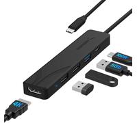 Sabrent Multi-Port USB Type-C Hub With 4k HDMI | Power Delivery (60 Watts) | 1 USB 3.0 Port | 2 USB 2.0 Ports (HB-TC5P)