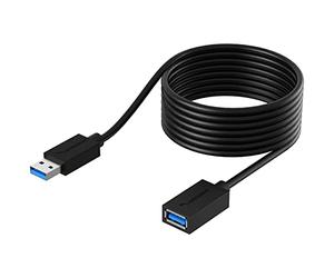 SABRENT USB Extension Cable 3M, USB A 3.0 Male to Female, Data Sync USB Extender Cord 5Gbps High Speed for Charging Cable, USB Stick, Printer, PS4/5, USB Hub, External Hard Drive, etc (CB-3010)