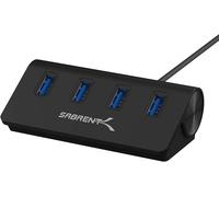 SABRENT USB 3 Hub, 4 Port Desk USB Docking Station, USB 3.2x1 Fast Data Transfer Aluminium Multiport Hubs for PS5, PC, Laptop, iMac, MacBook, (HB-MC3B)