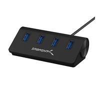 SABRENT USB Hub, 4 Port Desk USB Docking Station, Fast Data Transfer Aluminium Multiport Hubs for PS5, PC, Laptop, iMac, MacBook, (HB-MC3B)