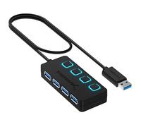 Sabrent 4-Port USB 3.0 Hub with Individual Power Switches and LEDs (HB-UM43)
