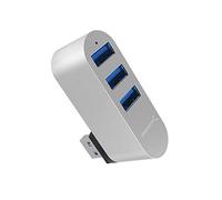 SABRENT USB Splitter Rotatable 90°/180° 3.2x1 USB Hub, 3 Port Aluminum USB Extension, Fast Data Transfer, for PS5, PC, Laptop, Keyboard, MacBook (HB-R3MC)