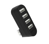 SABRENT USB Splitter Rotatable 90°/180° USB 2.0, 4 Port Aluminum Extension Hub, Fast Data Transfer, for PS5, PC, Laptop, Keyboard, MacBook (HB-UMN4)