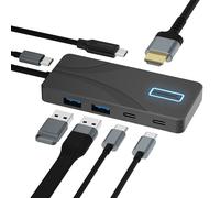 SABRENT USB Type-C 5-Port Hub with 10Gbps USB 3.2 Ports, 4K HDMI Output, 80W Power Delivery, 2X USB-A, 2X USB-C, Portable Docking Station for Laptops Tablets Smartphones, HDR/HDCP Support (HB-TG5P)