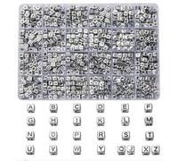 Sabrikas Let Your Creative Spirit Run Free Jewellery Making boho Clay Beads Keyring charms for craft making handbag Mobile Phone Tassles DIY Hobby Craft Kit (SilverLetters)