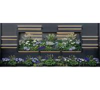 Sabrikas Modern Black Fence Panel Privacy Screen Botanical Garden Mural with LED Lighting effect Tapestry Backdrop Outdoor Waterproof Curtain (W400cm x H180cm W157.4 x H70.87 inches)